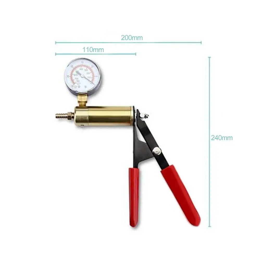 

New Styling Hand Held Vacuum Pump Tester Set & Brake Bleeder Kit Car Motorbike Self Vacuum Pump Screw Adapter With Vacuum Gauge