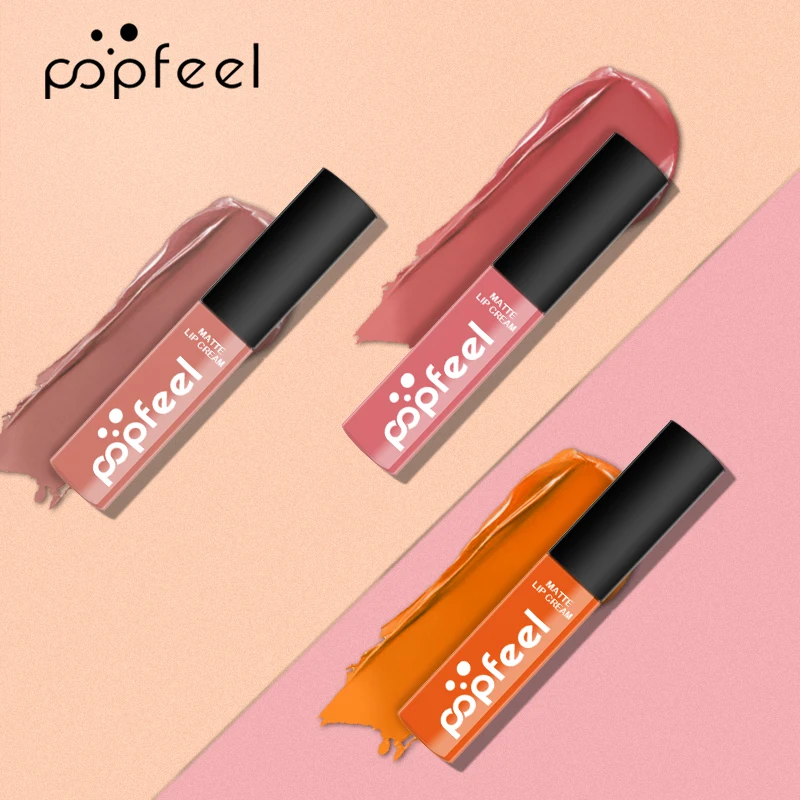 POPFEEL водонепроницаемый Стойкий матовый блеск для губ жидкая губная помада Красота Макияж Косметика Помада