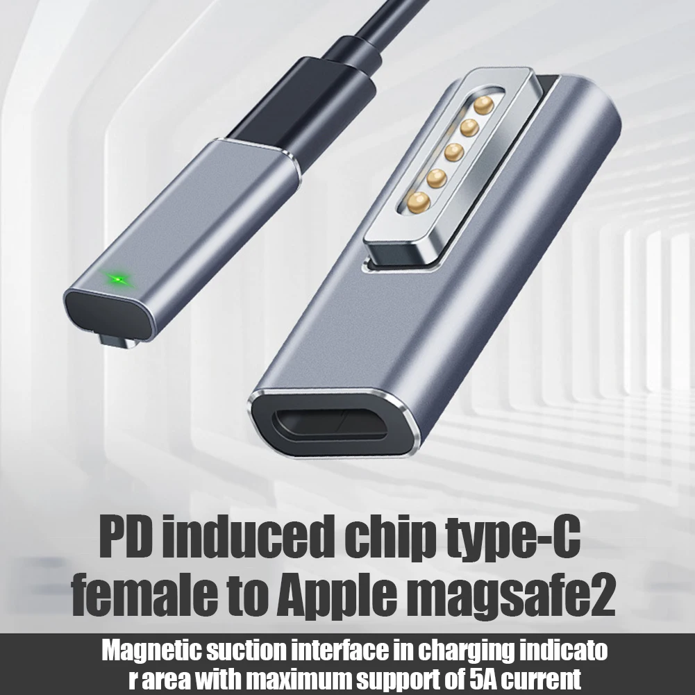 

Type C/DC5521 Magnetic USB PD Adapter 60W for Apple Magsafe2 MacBook Air/Pro USB C Female Fast Charging Magnet Plug Converter