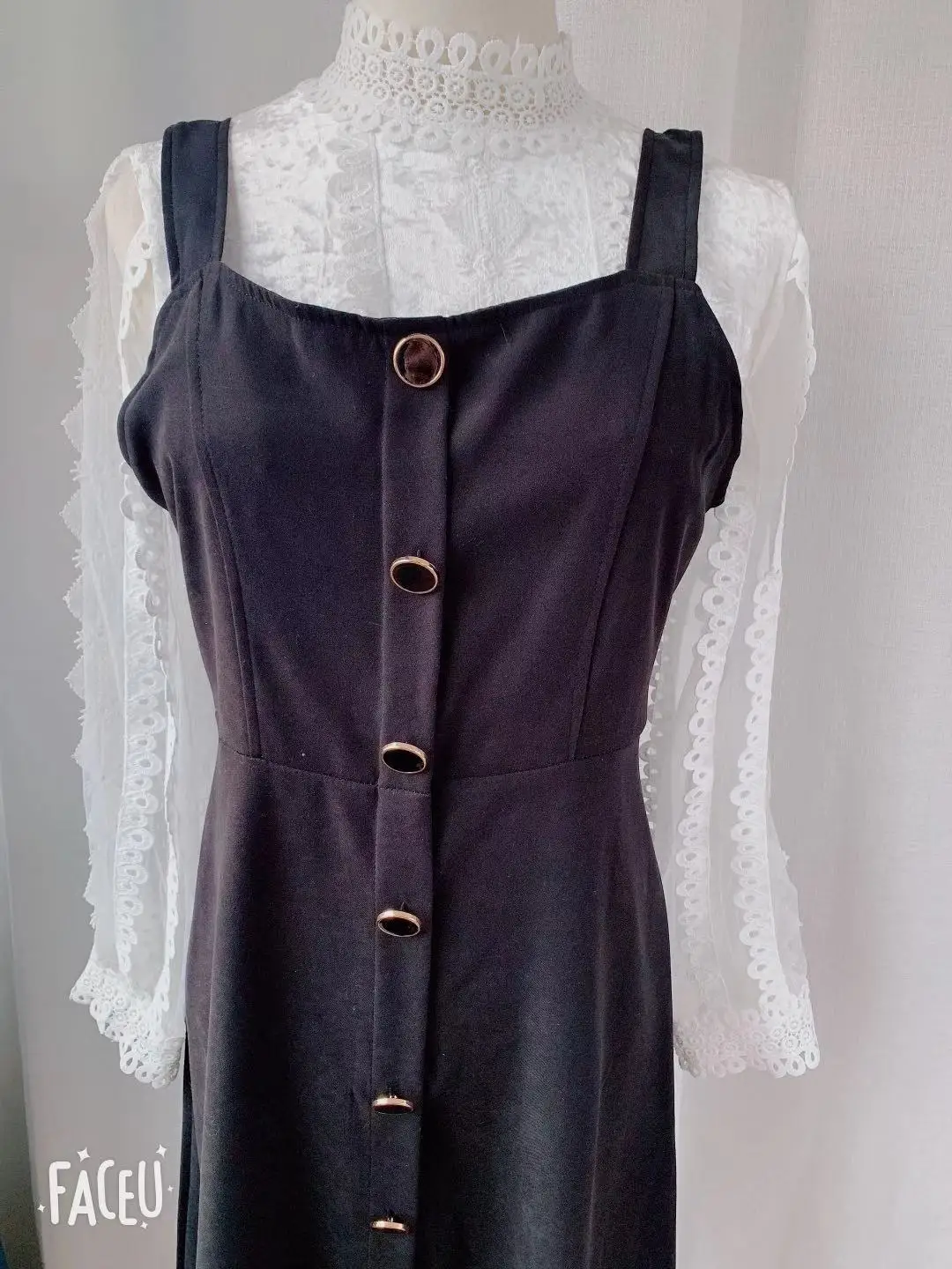 Invierno Vestido Vintage Vestido sin mangas trajes de las mujeres vestidos de mujer Blusa de encaje trajes traje de mujer Vestido de las mujeres de dos piezas trajes