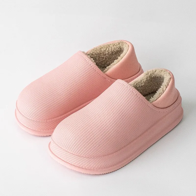 

Size 47 2020 Women EVA Slippers Men Warm Shoes Thick Bottom Plush Couples Soft Warm Fur Unisex Slippers Garden Cotton Footwear