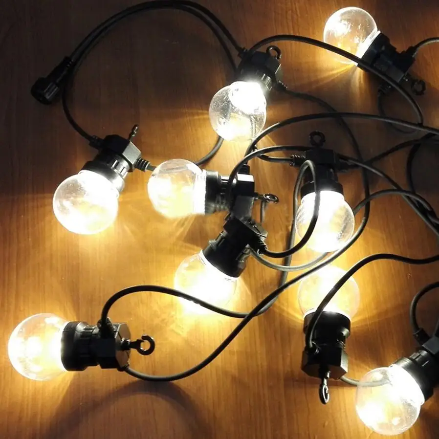 Clear Bulbs Thrisdar 10/20 Вт, 30 Вт, G50 гирлянда шар Фея свет коммерческих Класс сад патио Рынок Рождество для отдыха и вечеринок гирляндовый свет - Испускаемый цвет: Clear Bulbs