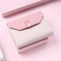 women wallet fashion money bag ladies short leather card holder girl small clutch purse coin