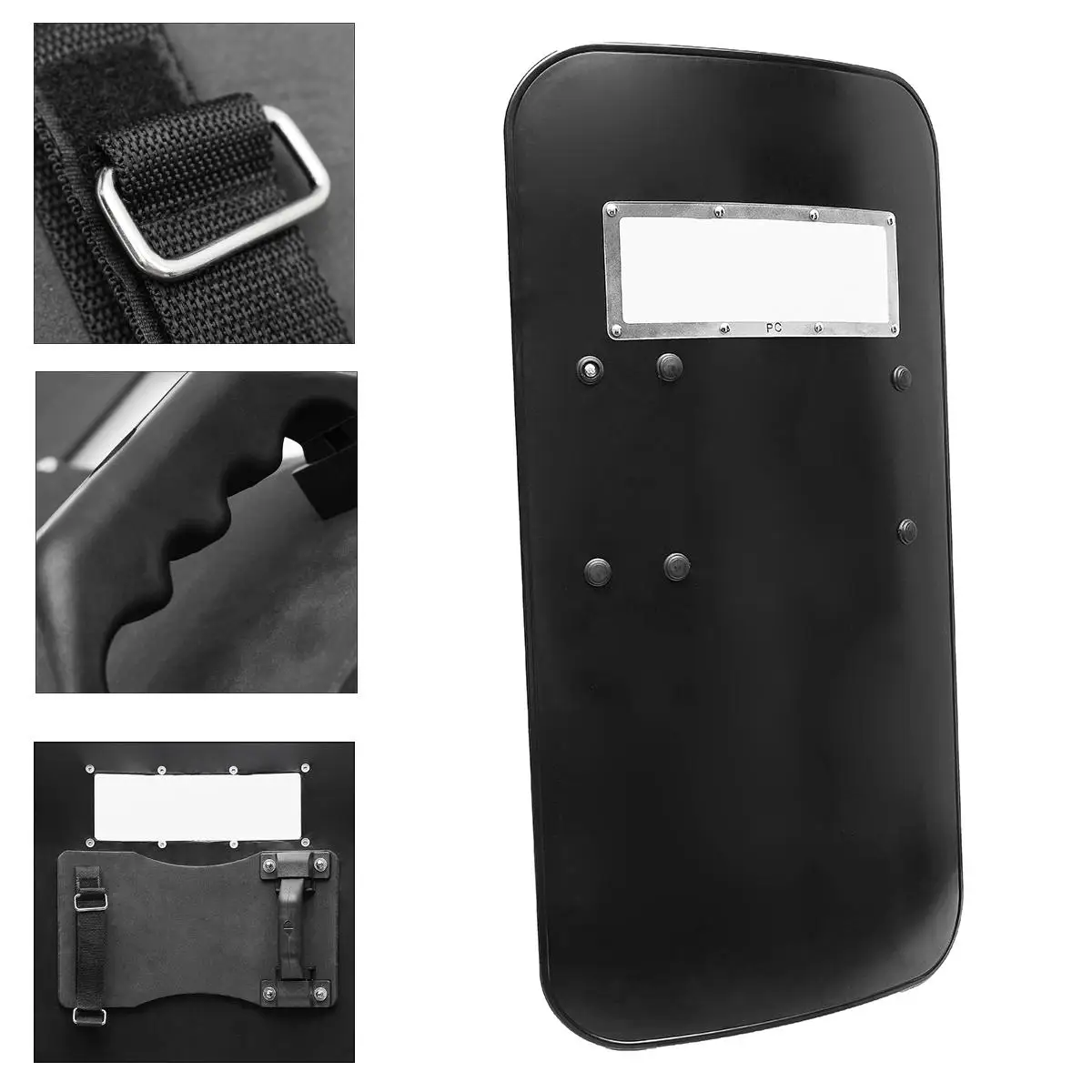 

Self Protection Shield Hand-held Anti Riot Safurance Handheld PC Plastic Tactical Shield For Security Defense Protect