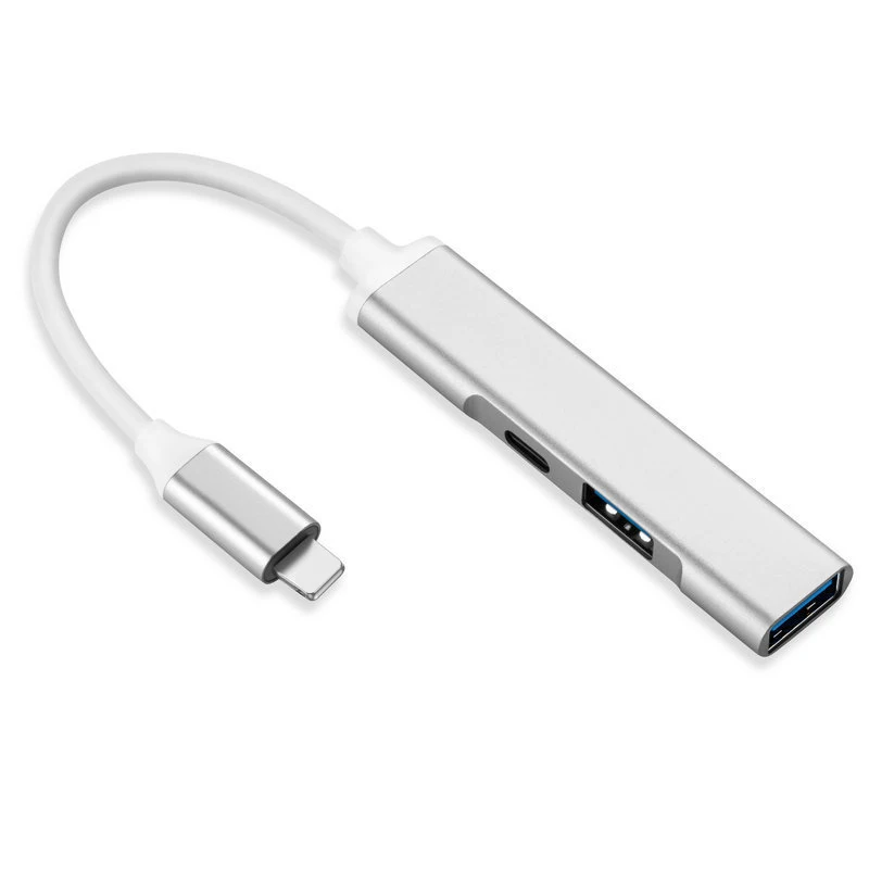 Концентратор USB 3 0 разветвитель с портами OTG адаптер для IPhone 8 Pin Lightning Samsung Xiaomi Huawei