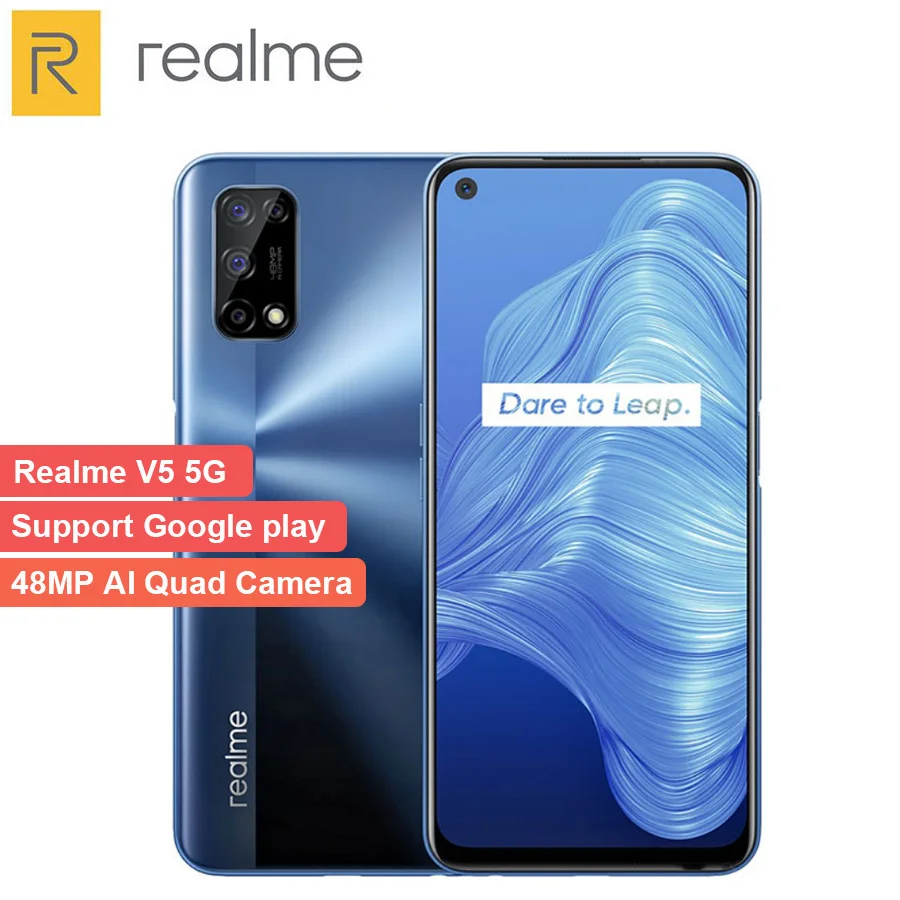 Смартфон Realme V5 6 + 128 ГБ 5G 720 дюйма 90 Гц 5 мА ч 48 МП|Смартфоны| |