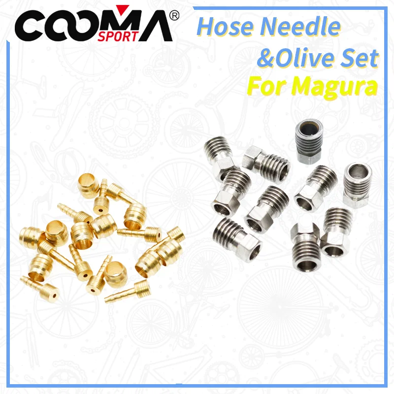 

10 Set, Bike Hydraulic Disc Brake Olive, Connector Insert/Needle and Connecting Bolts for Magura System