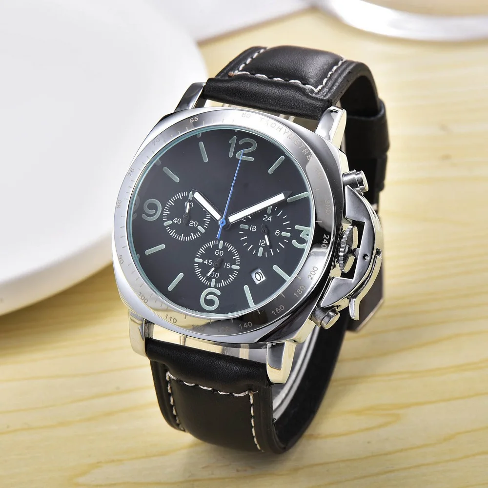 

Мужские кварцевые повседневные модные маленькие спортивные часы с 3-контактным кожаным ремешком роскошные высококачественные наручные ча...