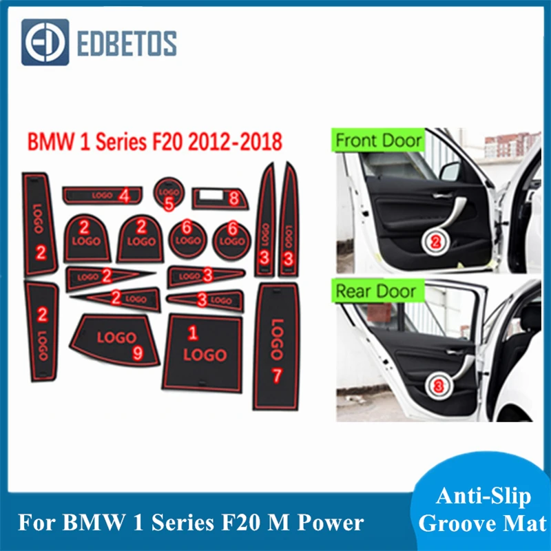 Нескользящий коврик для подстаканника в виде ворот BMW 1 серии F20 M Power 2012 2018