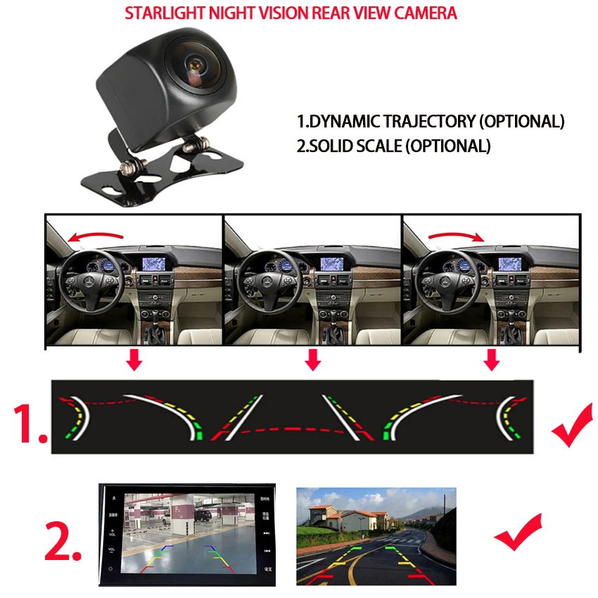 

For Nissan Juke (F15) for Infiniti ESQ 2010~2017 car camera driving track function Rear view mirror Starlight night vision