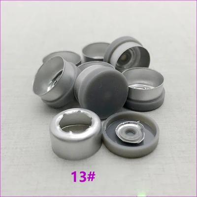 200 шт/партия 13 мм Флип Колпачок варианты цвета фармацевтические пробки для обжимного стекла флакон алюминиевый пластиковый колпачок половина слеза