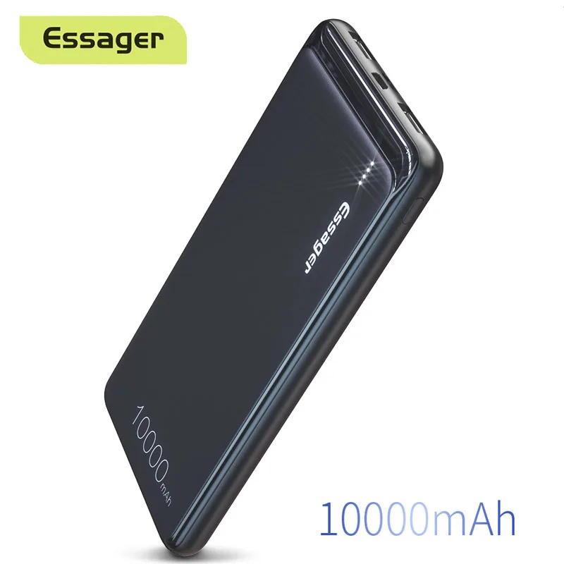 Внешний аккумулятор (power bank) Essager емкостью 10000 мАч с двумя выходами USB 1A/2 1A вход Micro