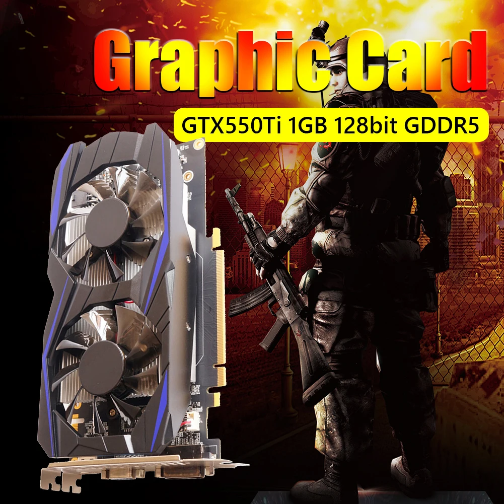 

GTX550Ti 1GB 128bit GDDR5 NVIDIA Low-Noise Desktop Computer Graphic Card PCI-Express 2.0 HD Gaming Video Cards