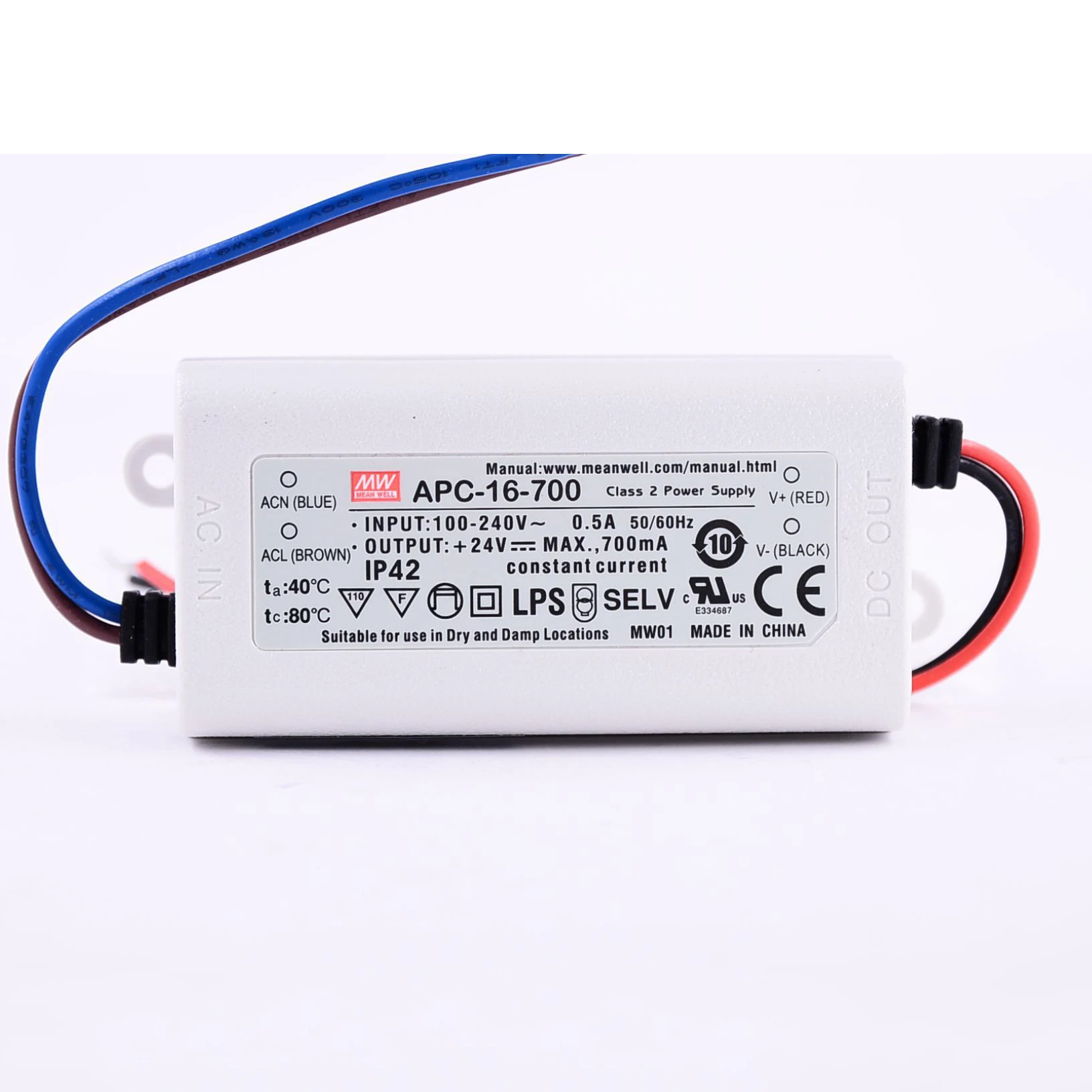 Оригинал Mean Well APC-16-700 meanwell 700mA постоянный ток 16 8 Вт одиночный выходной