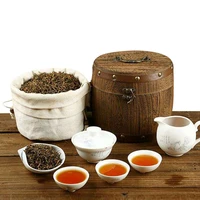 mini wooden barrel canister storage box for tea leaf flour coffee bean dc156