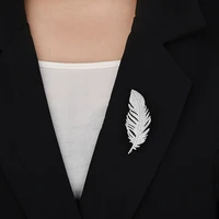 feather zircon brooches for women large brooch pin fashion dress coat accessories party female jewelry 2020 new fashion luxury