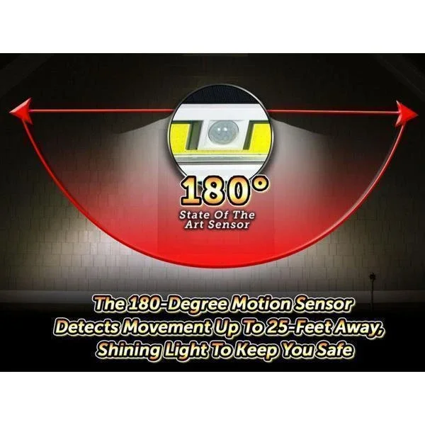 Светодиодный светильник на солнечной батарее с датчиком движения PIR 3 режима