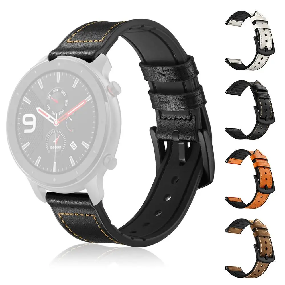 Для смарт часов AMAZFIT GTR 42/ 47 мм сменный ремешок для кожаный запястья носимые