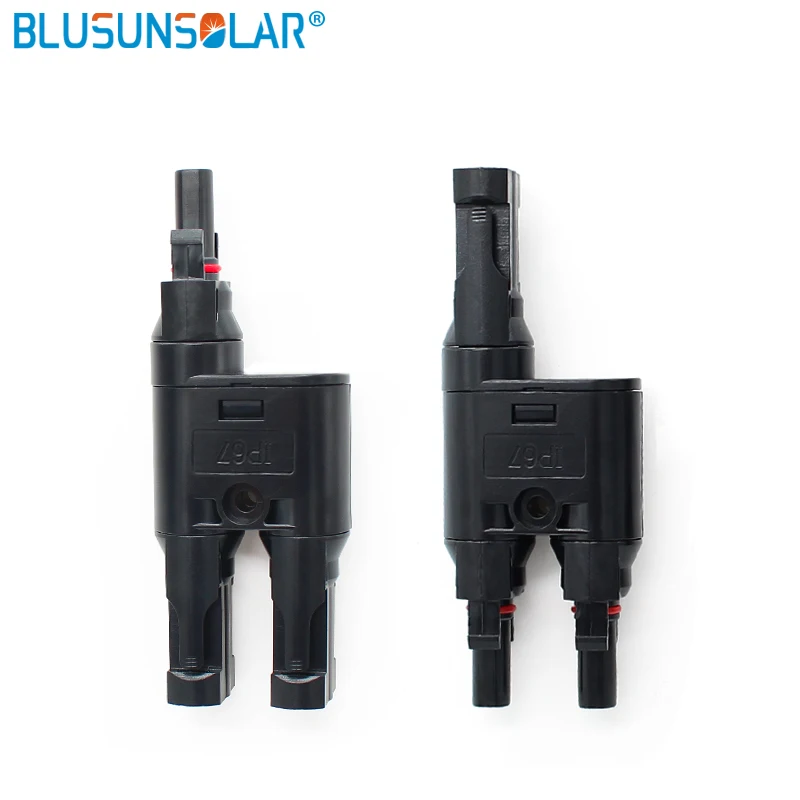 

10 Pairs IP67 SOLAR PV Solar Panel T Branch Connector FFM + MMF 2 to 1 Cable Splitter Coupler Connectors LJ0142