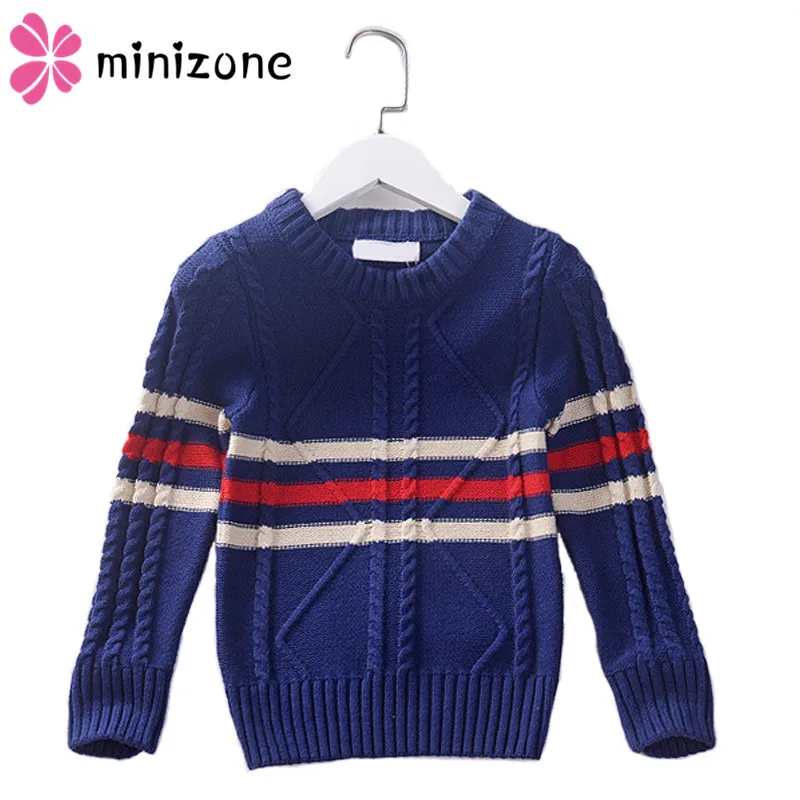 Детская одежда теплые хлопковые пуловеры для маленьких мальчиков свитера с