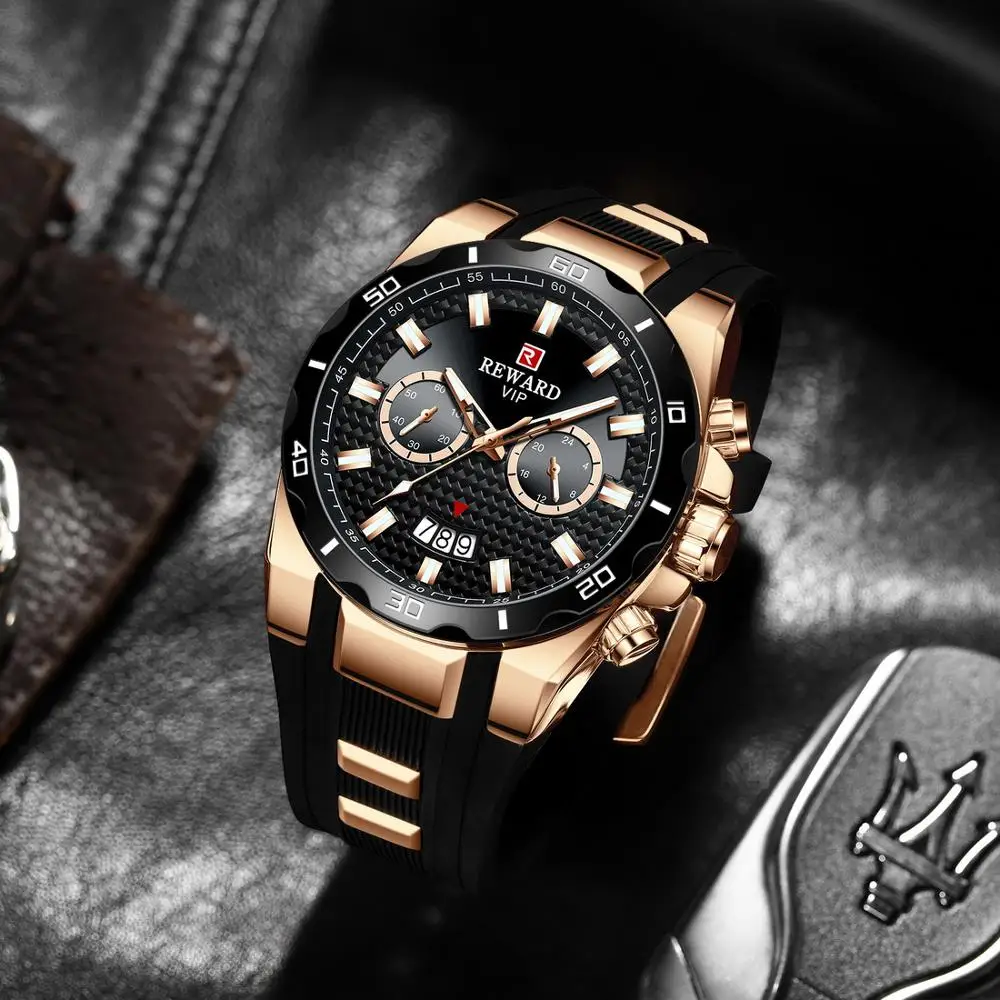 Часы мужские кварцевые в стиле милитари с силиконовым ремешком | Наручные часы