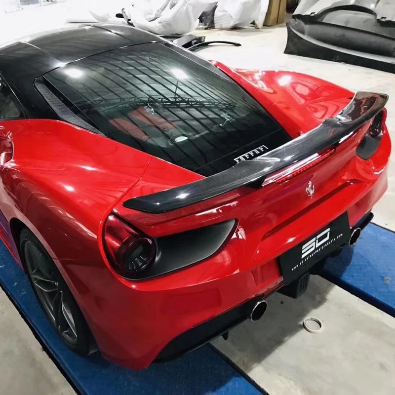 Заднее крыло из углеродного волокна для Ferrari 488 задний спойлер spider GTB | Автомобили
