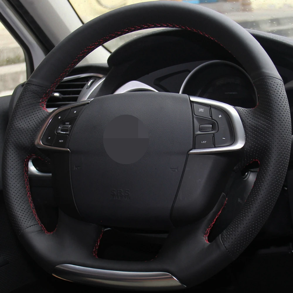 Автомобильные аксессуары из натуральной кожи для Citroen C4 C4L 2011 2015 DS4|Чехлы на руль| |
