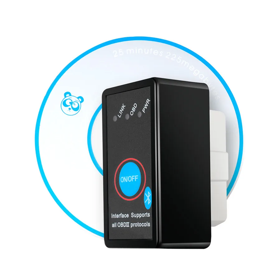 100 шт. ELM327 Bluetooth + выключатель питания Mini Elm327 obd2 сканер OBD Автомобильный