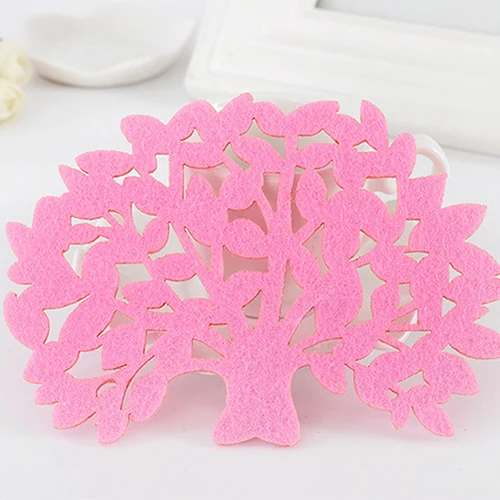 1Pcs Practical 14*9*CM Creative Tree Shape Kitchen Tool Coaster Anti-Skid Insulation Cup Mat Placemat Table Decoration | Дом и сад