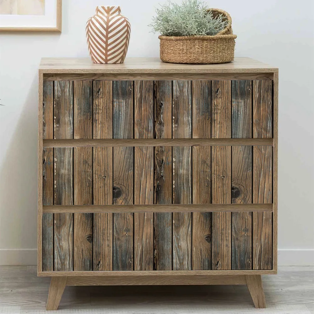 

Retro Faux Wood Grain Peel And Stick Wallpaper Self-adhesive Wood Plank Wallpaper Roll Removable Vinyl Wall Covering For Restaur