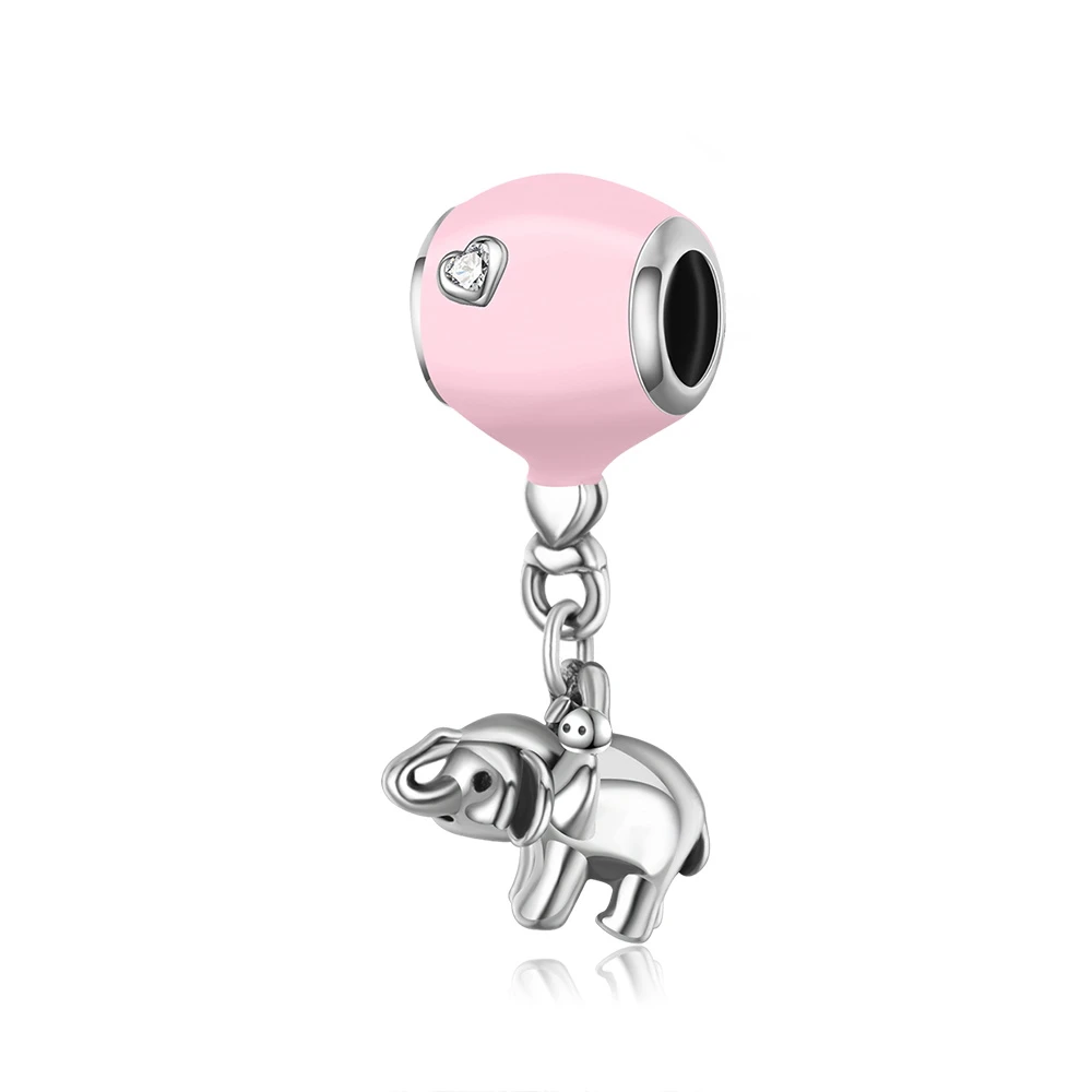 PSMB1440 Suplush, 925 пробы, серебряный шарм, вдохновленный природой, шарм, бабочка, цветок, бисер, подходит для бренда, очаровательный серебряный браслет 925 происхождения - Цвет: PSMB1440