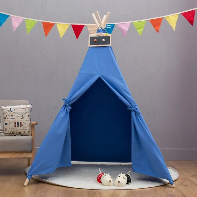 Детский переносной игровой домик из хлопкового холста Tipi House для девочек.