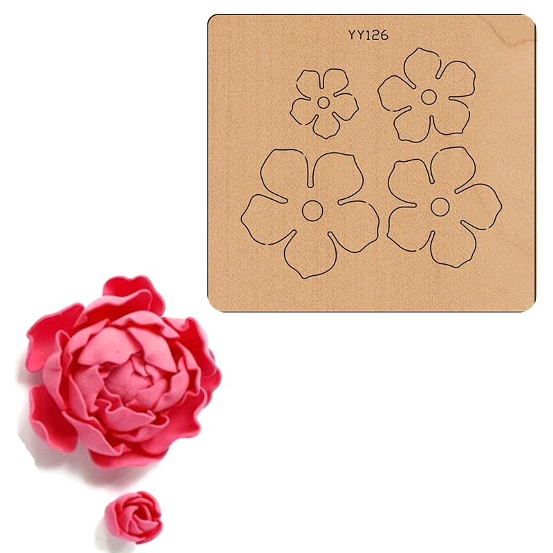 Wooden die cutting process rose flower knife mold, yy126 compatible with most manual die cutting