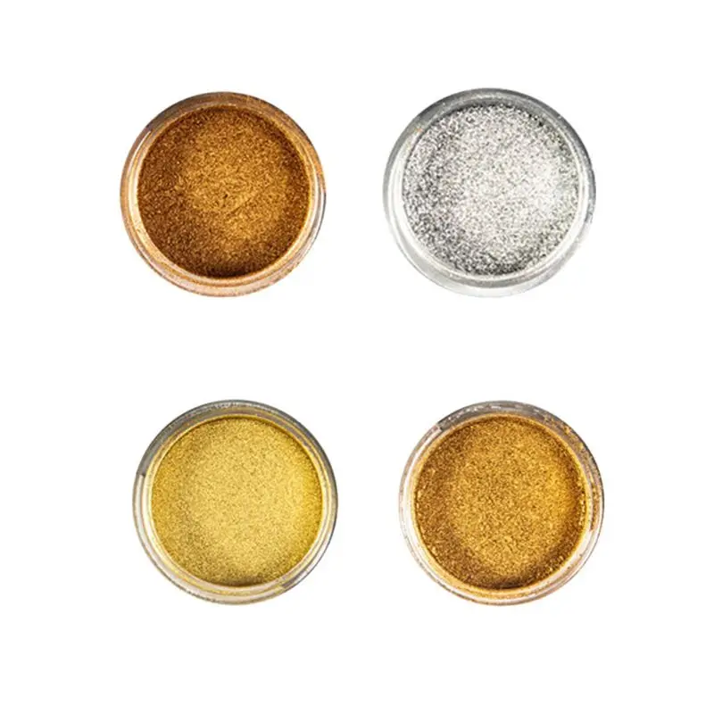 

87HA 4 Color Mirror Metal Texture Pearl Powder Epoxy Resin Colorant Glitter Marble Metallic Pigment Resin Dye Jewelry Making