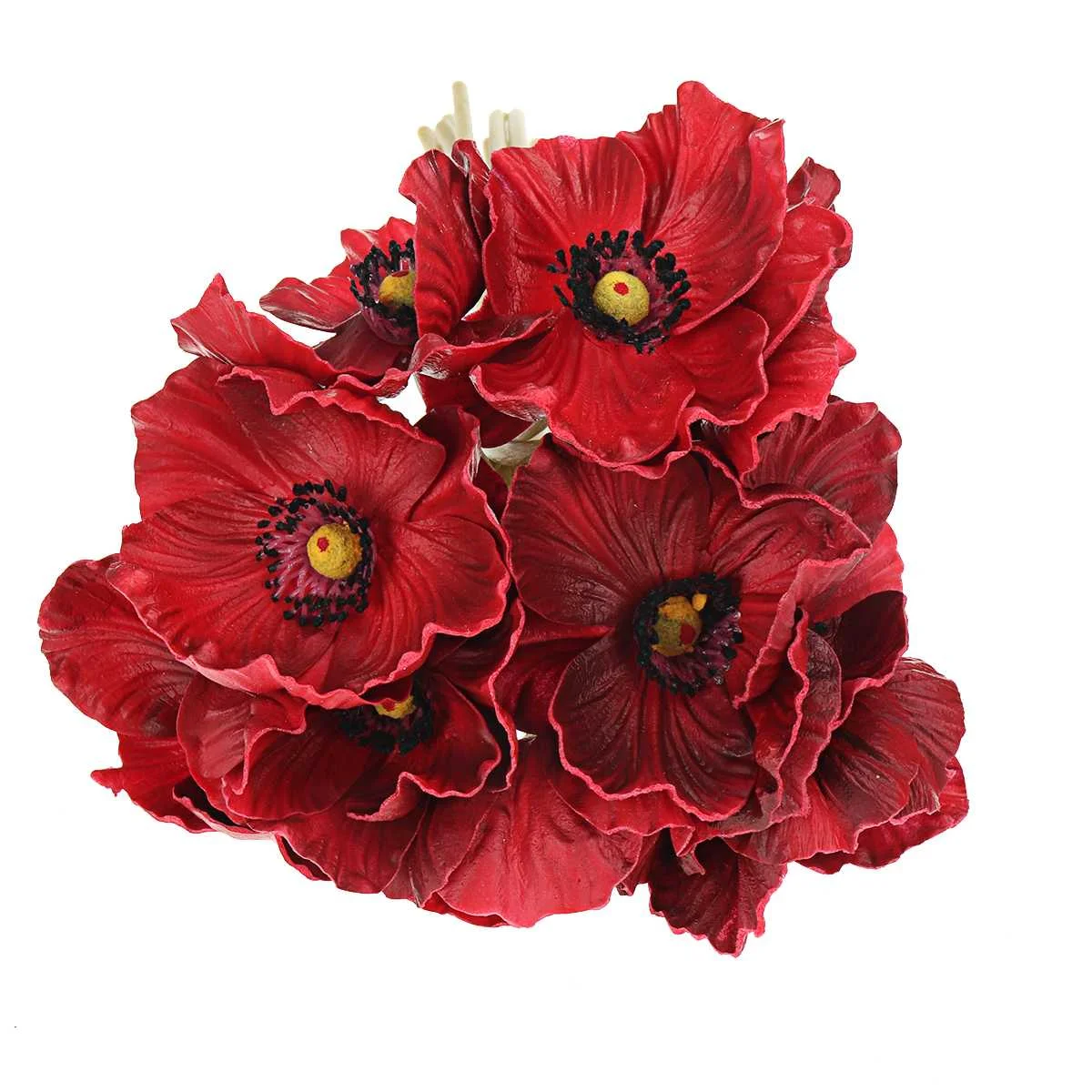 

10PCS Fresh Artificial Mini Real Touch PU/ latex Corn Poppies Decorative Silk fake artificial poppy flowers for Wedding holiday