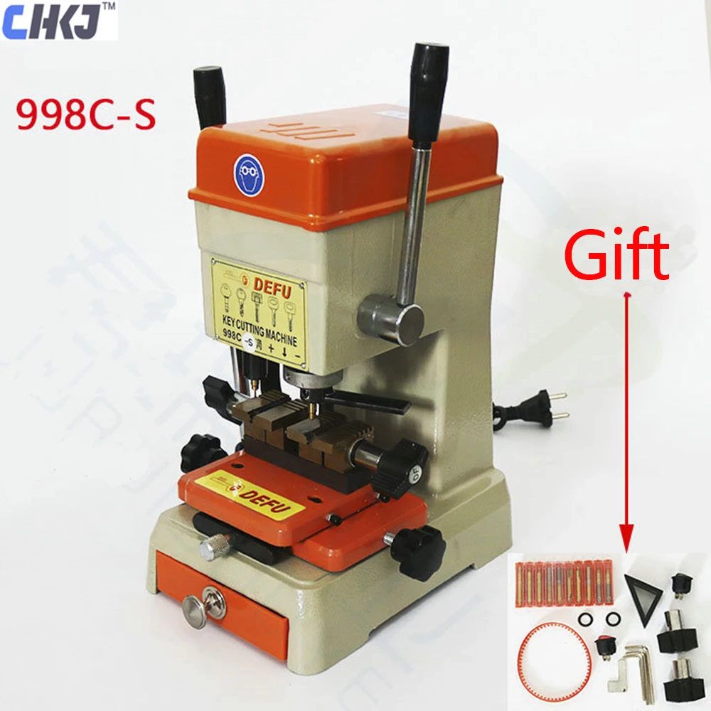 

CHKJ Vertical Key Cutting Machine DEFU 998C-S Upgraded Version With 368A Multi-Function Fixture Machine for Making Keys