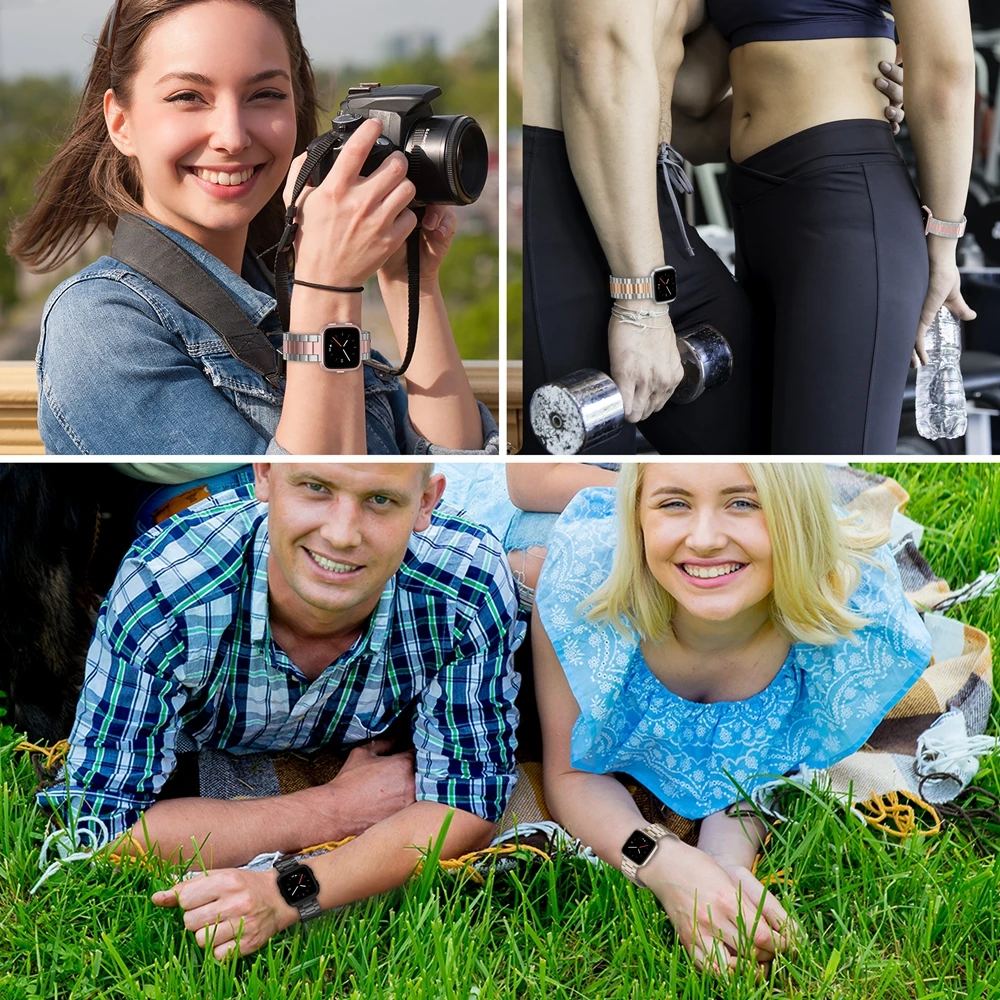 Металлический ремешок для Fitbit Φ из нержавеющей стали браслетов Versa Сменные