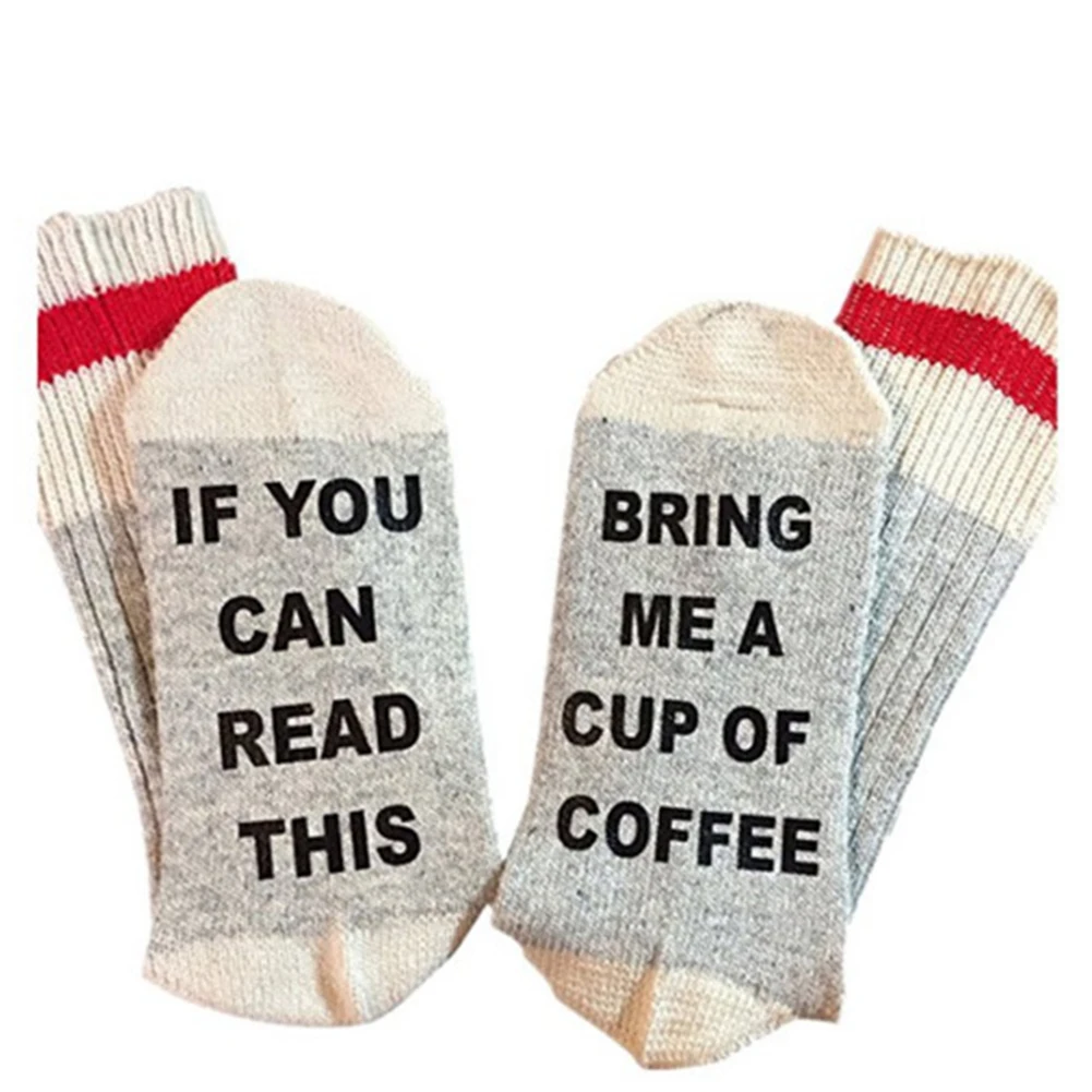 

Women Men Socks IF YOU CAN READ THIS Cotton Letter new tube socks