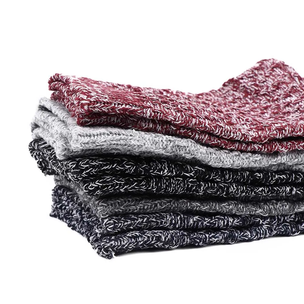 1 пара теплые зимние винтажные мужские носки вязаные крючком хлопковые мягкие