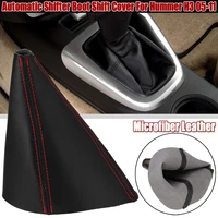 automatic shifter boot shift cover microfiber leather black gear shift collars for hummer h3 2005 2006 2007 2008 2009 2010 2011