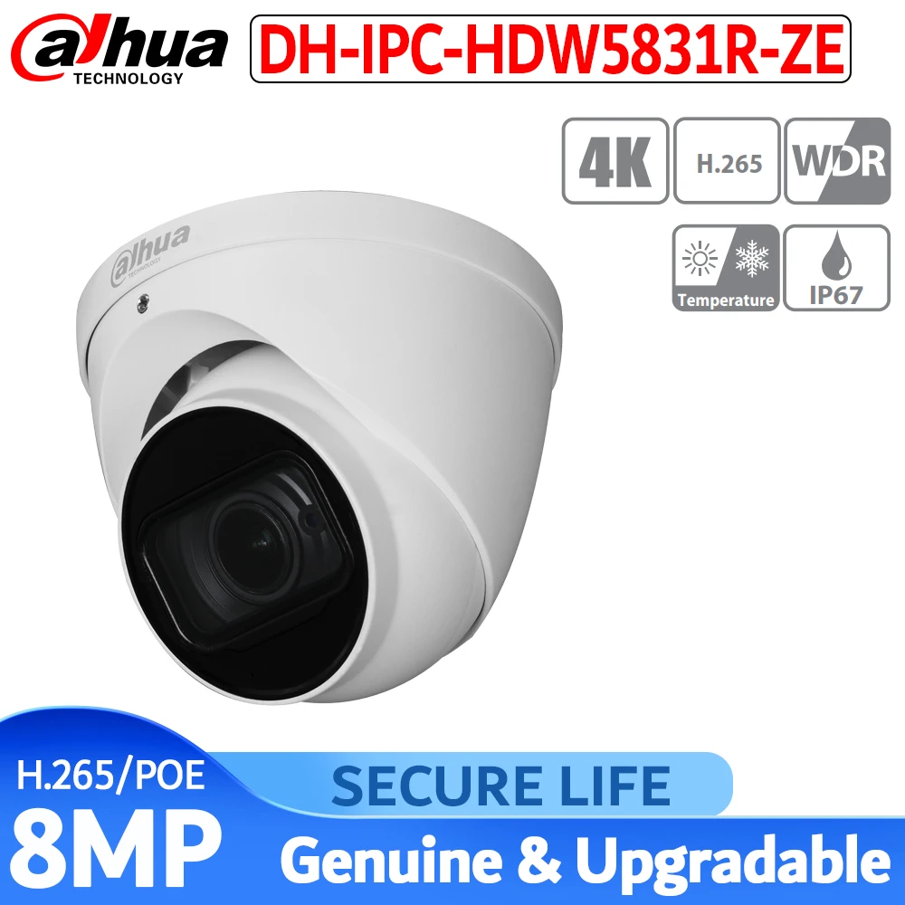 В наличии английская версия с логотипом IPC HDW5831R ZE 8MP WDR 50m IR Eyeball сетевая cctv ip камера