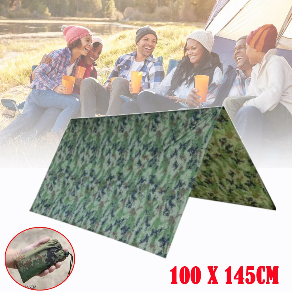 Tourist Awning Canopy Waterproof Portable Camping Tent Tarp Shelter Mat Cover Hammock Sunshade Rainfly Beach | Спорт и развлечения