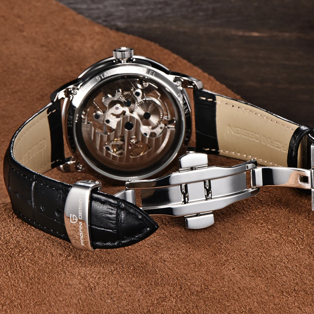 Pagani Design Automatic Skeleton Watch for Men Top Luxury Brand Tourbillon Mechanical Mens Wrist Watches Business reloj hombre enlarge