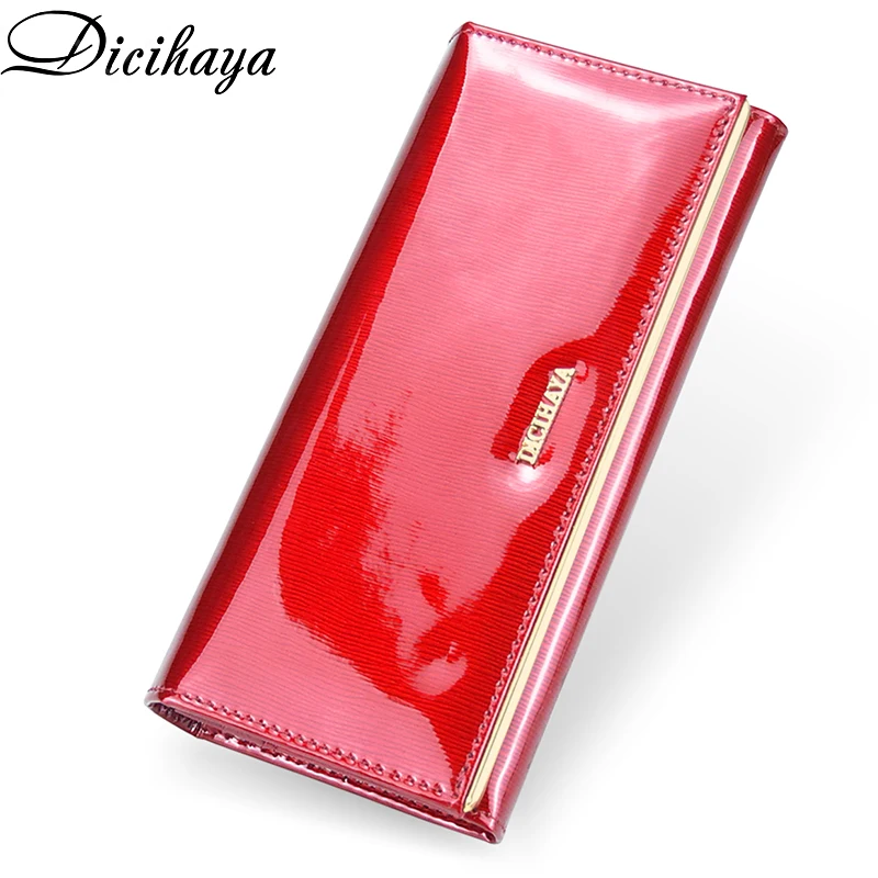 

Женские кошельки DICIHAYA, брендовые кошельки, Женский Длинный дизайнерский кошелек из натуральной кожи в европейском и американском стиле, ко...
