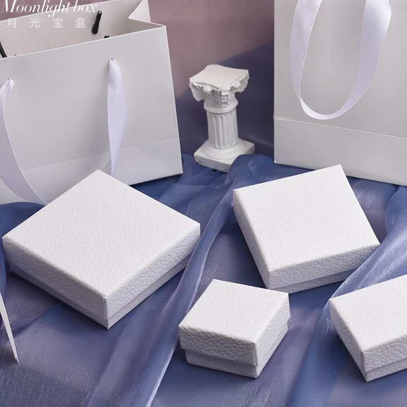

12pcs Texture Jewelry Box Ring Earrings Bracelet Box Jewelry Gift Box Custom Logo Jewelry Organizer Gift Box Jewelry Packaging