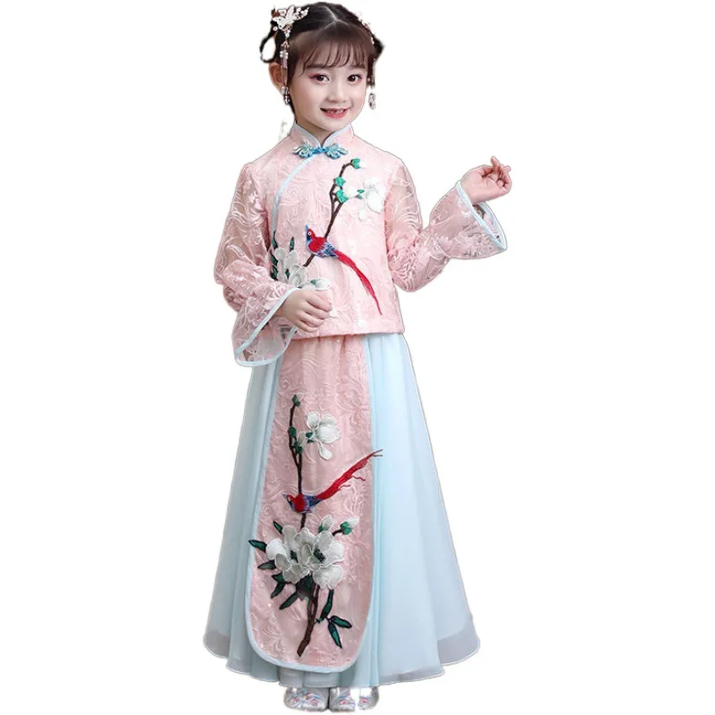 Girls Hanfu Super Fairy Dress For Children Little Girl Chinese Style Tang Baby Clothes Spring And Summer ханьфу |