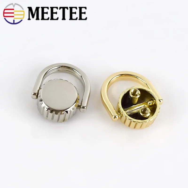 Meetee 10/20 шт. 15 мм металлическая сумка подвесные пряжки D кольцо цепные крючки