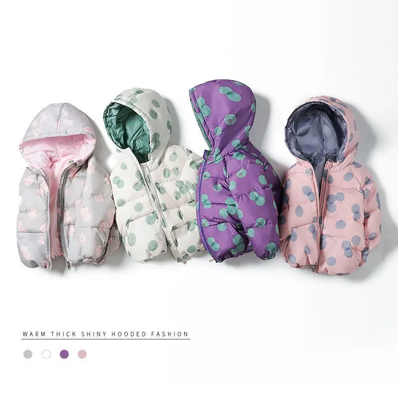 

Baby Down Jacket 2020 Winter New Children's Plus Velvet Cotton Warm Jacket Hooded Coats Baby Boys Outwear Girls Coats 2-7 Years