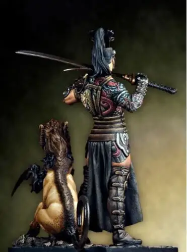 1/32 Resin Model Building Kit Figure warrior and hound | Игрушки и хобби
