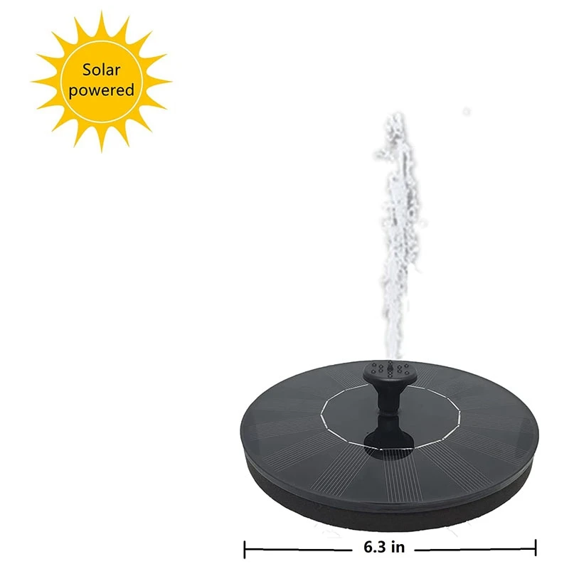 

Solar Fountain Pump Mini Solar Powered Bird Bath Fountain Pump Solar Panel Kit Water Pump for Pond, Pool, Garden
